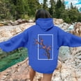 thumbnail image 4 of Charmgo Graphic Hoodies Clearance, Women Fashion Hooded Sweatshirts Flower Print Hoodies Sweater Y2k Tops Streetwear Winter Clothes for Women, Blue Hoodies for Women XXL, 4 of 6