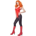 thumbnail image 5 of Sedusa Powerpuff Red Bodysuit Jumpsuit Uniform Apparel for Adult Women, 5 of 7