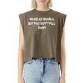 thumbnail image 5 of EcoLoom Weebles Wooble But They Cap Sleeve Muscle Crop Shirt Women Sleeveless Baby Tee, 5 of 5