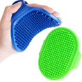 thumbnail image 1 of Paquete de 2 cepillos de aseo para perros, cepillos de baño para mascotas de silicona suave de primera calidad con mango ajustable, peine calmante para champú, 1 of 5