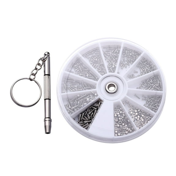 UPKOCH 1Set Tiny Screws for Eyeglasses and Watches Repair Silver Compact Design