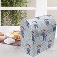 thumbnail image 4 of Pirates Lounger Chair Bag, Pirate Cat in a Blue Sailor Suit on a Backdrop with Fishes and Dots Maritime, High Capacity Storage with Handle Container, Lounger Size, Blue White Red, by Ambesonne, 4 of 5