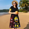 thumbnail image 3 of Lsque Five Nights At Freddy'S Print Women's Casual Dress T-Shirt Summer Short Sleeve Scoop Neck Swing Dresses, 3 of 7