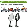 thumbnail image 6 of Unique Bargains Universal Motorcycle Rear View Mirrors Adjustable Bar End Side Mirrors Mount Aluminum Plastic 1 Set Black White M8 Prismatic Shape, 6 of 6