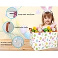thumbnail image 4 of MYFLOCY Rectangle Empty Easter Baskets Boy Large Toy Storage Bin Girls collapsible Hamper Waterproof Canvas Box Kid Gifts Spring Decor, 4 of 7