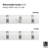 Umbra Flip 5 Hook Wall Mounted Coat Rack White