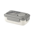 thumbnail image 1 of Bento Lunch Box Adult Stackable 3 Compartment Plastic Container Microwave Safe Leak Proof For Work And Study 21 cm x 13 cm x 8 cm, 1 of 6