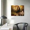 thumbnail image 3 of GOSMITH  Canvas Wall Art Lion, Lamb And Cross Canvas Print Artwork Christian Faith Cross Wall Art Paintings Framed Ready to Hang for Living Room Dinning Room Bedroom Bathroom Home Decor, 3 of 4