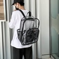 thumbnail image 2 of Sac à Dos Transparent pour Femmes, Style Preppy, Grand Format (Noir), 2 of 6