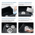 thumbnail image 2 of Undermount Single Basin Bar Sink Quartz Deep Black easy-clean for Kitchen Prep Areas, 2 of 8