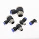 thumbnail image 3 of Conector de tubo neumático hexagonal 4mm-12mm SOBREDOSIS Tubo de manguera 1/8 "1/4" 3/8 "1/2" BSP Hilo masculino L Forma Gas Junta rápida Ajuste, 3 of 6