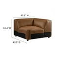 thumbnail image 6 of 5 pcs Modular Sofa, Brown, Faux Leather, Living Room Lounge Cafe Lobby Hospitality Restaurant, Modern Contemporary, HB37671, 6 of 9