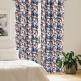 thumbnail image 2 of Ambesonne Mid Century Curtains, Colors Shapes Grid, Pair of 28"x84", Multicolor, 2 of 5