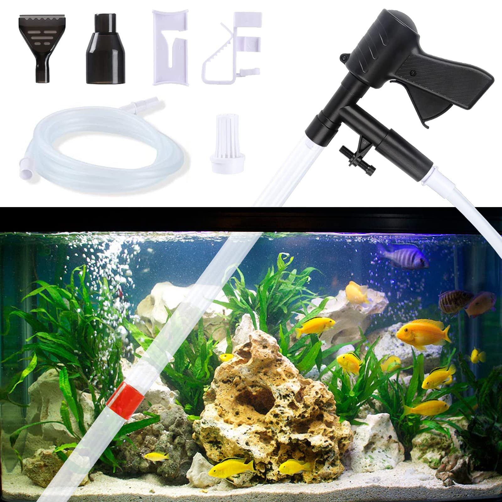 AquaMiracle New Upgraded Aquarium Gravel Cleaner, Quick Water Changer