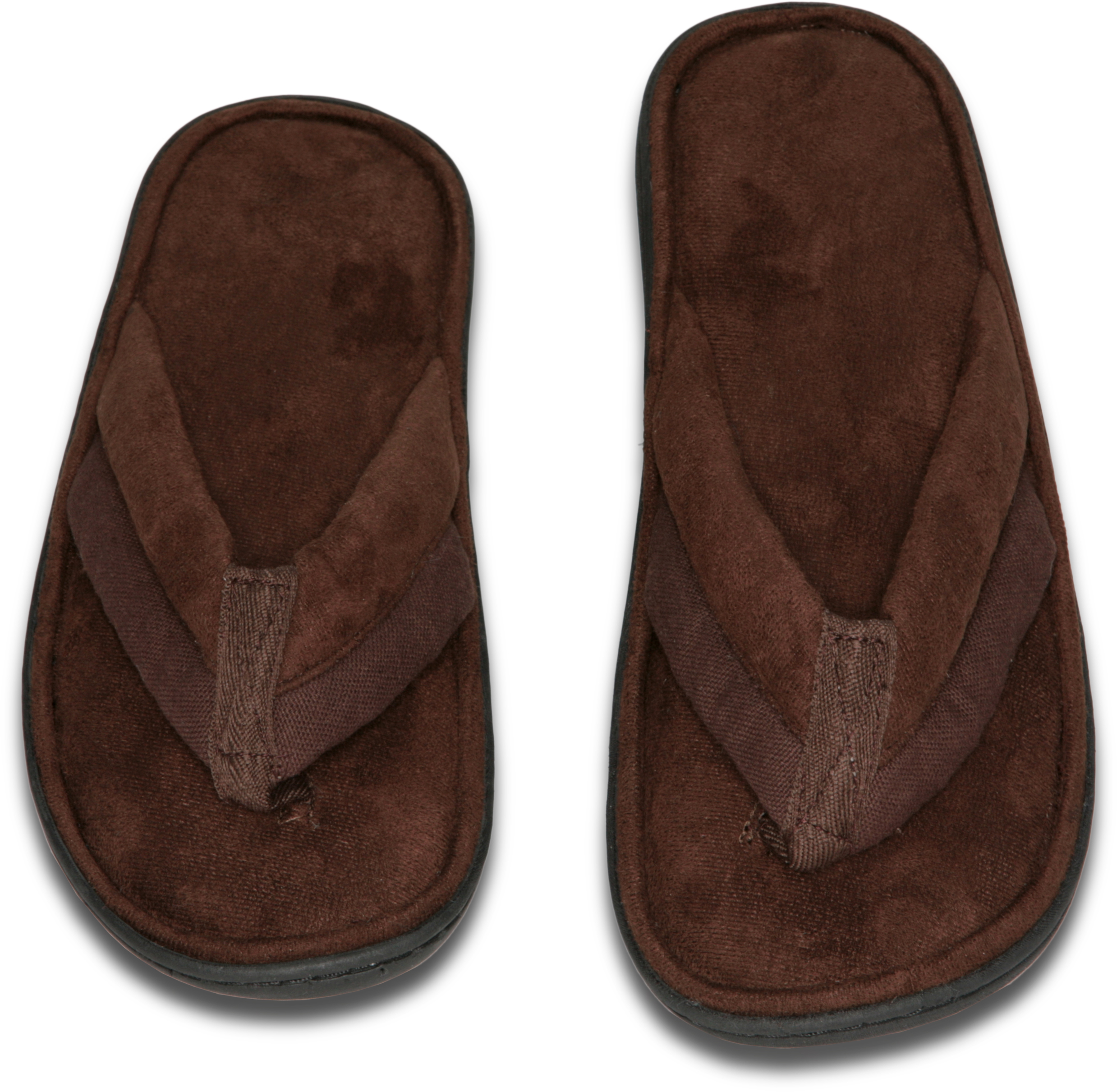 Deluxe Comfort Mens Memory Foam Slipper, Size 11-12 - Soft Linen 120D SBR Insole & Rubber Outsole - Pure Suede Shoes - Non Marking Sole - Mens Slippers, Brown - image 4 of 5