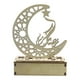 thumbnail image 1 of Decoraciones de Ramadán hechas a mano: Placas de madera con forma de luna y luces LED, 1 of 4