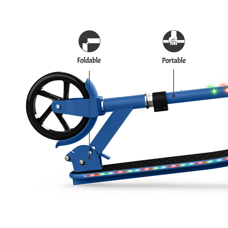 Jetson, Jumbo 2 Wheel Light Up Scooter, Adjustable Handlebar, Blue