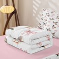 thumbnail image 5 of Erosebridal Mallard Duck Zipper Twin Comforter Sets with Fitted Sheet and 2 Pillowcases,Pink Ribbon Bows Zipper Bedding Set For Boys,Pink Reversible,4pcs, 5 of 7