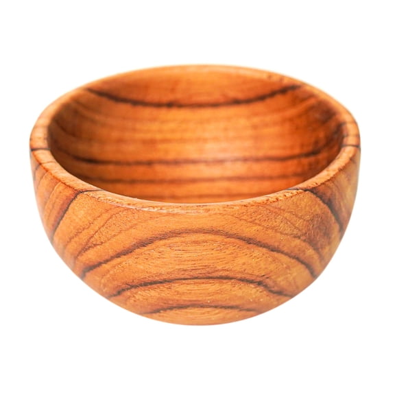 Round Teak Wood Low Side Dish Bowl