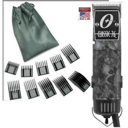 Oster Classic 76 Skulls Skulz Limited Edition Hair Clipper   10 Piece Combs