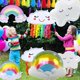 thumbnail image 3 of 8 globos de nube de arco iris, globos de bellota sonriente, decoración de globos de aluminio, fiesta temática de arco iris, decoración de fiesta de cumpleaños, diseño de escenario de boda Sailing Electrónica, 3 of 4