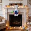 thumbnail image 6 of Xecvkr Grass Woven Rabbit Hanging Ornament Forest Style Handmade Adorable Natural Wood Solid Decorative Base Holiday Desktop Gift 1pc, 6 of 7