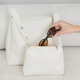 thumbnail image 6 of Stylago 2pcs Shoulder Purses for Women Adjustable Strap Soft Leather Handbag Stylish Tote Work Cellphone Underarm Bag Set White, 6 of 7