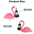 thumbnail image 3 of Zenco Loving Flamingo Garden Statue with Solar Lantern, for Patio and Lawn, 3 of 8