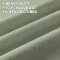 thumbnail image 5 of Linen Curtains 100% Blackout Curtains for Bedroom 108 inch Long Full Light Blocking Nature Linen Blended Window Curtains for Living Room Nickel Grommet (2 Panels, Heathered Tea), 5 of 7