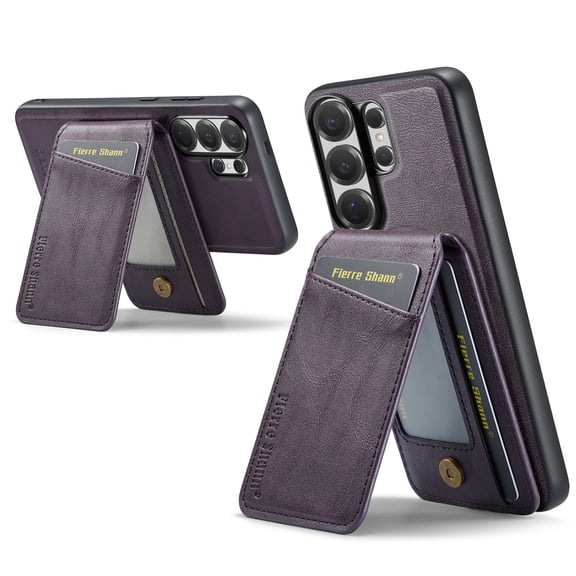 ELEHOLD for Samsung Galaxy S26 Ultra Wallet Case, 2-in-1 RFID Blocking Magnetic Leather Cover with Stand, Wireless Charging,Purple