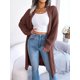 thumbnail image 1 of Suéter tipo cárdigan largo con solapa informal de otoño e invierno de estilo europeo y americano, ropa popular para mujer, 1 of 5
