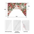 thumbnail image 5 of Cardinal Bird Swag Valances for Windows, Small Curtains Drapes, Pine Cones Poinsettia Berry Floral Beige Kitchen Window Curtains Over Sink Window Treatment Valance for Bedroom/Bathroom 56"x36", 5 of 5