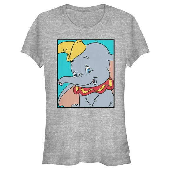 Junior's Dumbo Boxed-up Graphic Tee Athletic Heather Small