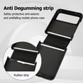 thumbnail image 3 of Phone Case for Samsung Galaxy Z Flip 3 5G 2021 Cover With Hinge Protection Ring Holder Stand Slim Shockproof Shell PU Leather Protective Cell Accessories ZFlip3 Z3 Flip3 3Z Flip3case Women Girls Black, 3 of 13