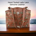 thumbnail image 2 of American West Women's Handbag Genuine Leather Tote Hand Tooled Stylish Every Day Purse, 2 of 7