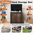 thumbnail image 3 of Bifanuo 31 Gallon Resin Outdoor Deck Box, Waterproof UV Resistant Storage Box for Garden Patio Pool, Dark Wood Grain, 3 of 7