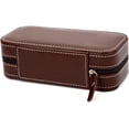 thumbnail image 3 of LAICAIW Watch Box Display Case, PU Leather Watch Box Organizer for Men Women Travel Watch Box and Pillow (2 Slot, Brown), 3 of 7