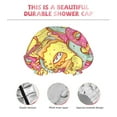 thumbnail image 5 of Kdxio Donut and Blue Print Shower Cap for Women,Elastic and Reusable,Double Waterproof Layers Bathing Hat, 5 of 9