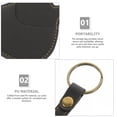 thumbnail image 2 of MERRYHAPY 1Set Black PU Guitar Picks Holder Portable Guitar Pick Storage Bag with Keychain for Easy Carry, 2 of 5