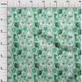 thumbnail image 3 of oneOone Cotton Cambric Light Mint Green Fabric Cute Animal Sewing Fabric By The Yard Printed Diy Clothing Sewing Supplies 42 Inch Wide, 3 of 6