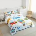 thumbnail image 3 of Homewish Cartoon Airplane Queen Comforter Set,Colorful Hot Air Balloon Bedding Sets,Aircraft Theme Bedding Comforter Set For Boys Kids,Super Cozy Room Decor Reversible,3-Piece, 3 of 8