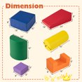 thumbnail image 3 of Gymax 6 PCS Kids Climber Play Set Indoor Foam Climb & Crawl Activity Blocks w/ Cover, 3 of 10