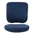 thumbnail image 1 of Removable stretch soft protective cover office computer chair covers dark blue, 1 of 9
