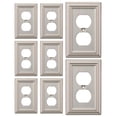 thumbnail image 1 of Wall Plate DEWENWILS, tapa de salida metálica dúplex, paquete de 8 unidades, níquel, 1 of 8