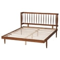 thumbnail image 4 of Baxton Studio Calderon Retro-Modern Platform Bed, Queen, Walnut Brown, 4 of 9