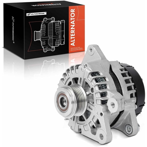 A-Premium Alternator Compatible with Hyundai Elantra 2017-2020, Kona 2018-2021 & Kia Soul 2020-2021, Seltos 2021, 2.0L, 12V 150A 6-Groove Clutch Pulley Clockwise, Replace# 2627727, 373002E821