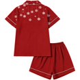 thumbnail image 6 of Enjoytime Womens Pajama Sets Shorts Christmas Print Short Sleeve 2 Piece Loungewear Set Holiday Casual Comfy Button Down Sleepwear, 6 of 6