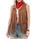 thumbnail image 4 of Chaquetas y abrigos casuales sin mangas y sin capucha para mujer, moda femenina, camiseta lisa, blusa sin mangas, blusa informal, chaqueta, ropa hippie de los años 70, chaqueta, abrigo de gamuza sinté, 4 of 6