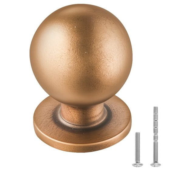 VEVOR Cabinet Knobs,12 Pack,0.98 Inch Zinc Alloy Drawer Pulls Door Handles, Round Kitchen Dresser Solid Knobs Cupboard Hardware with Screws for Bathroom Closet Cabinets Drawers,Antique Brass Color