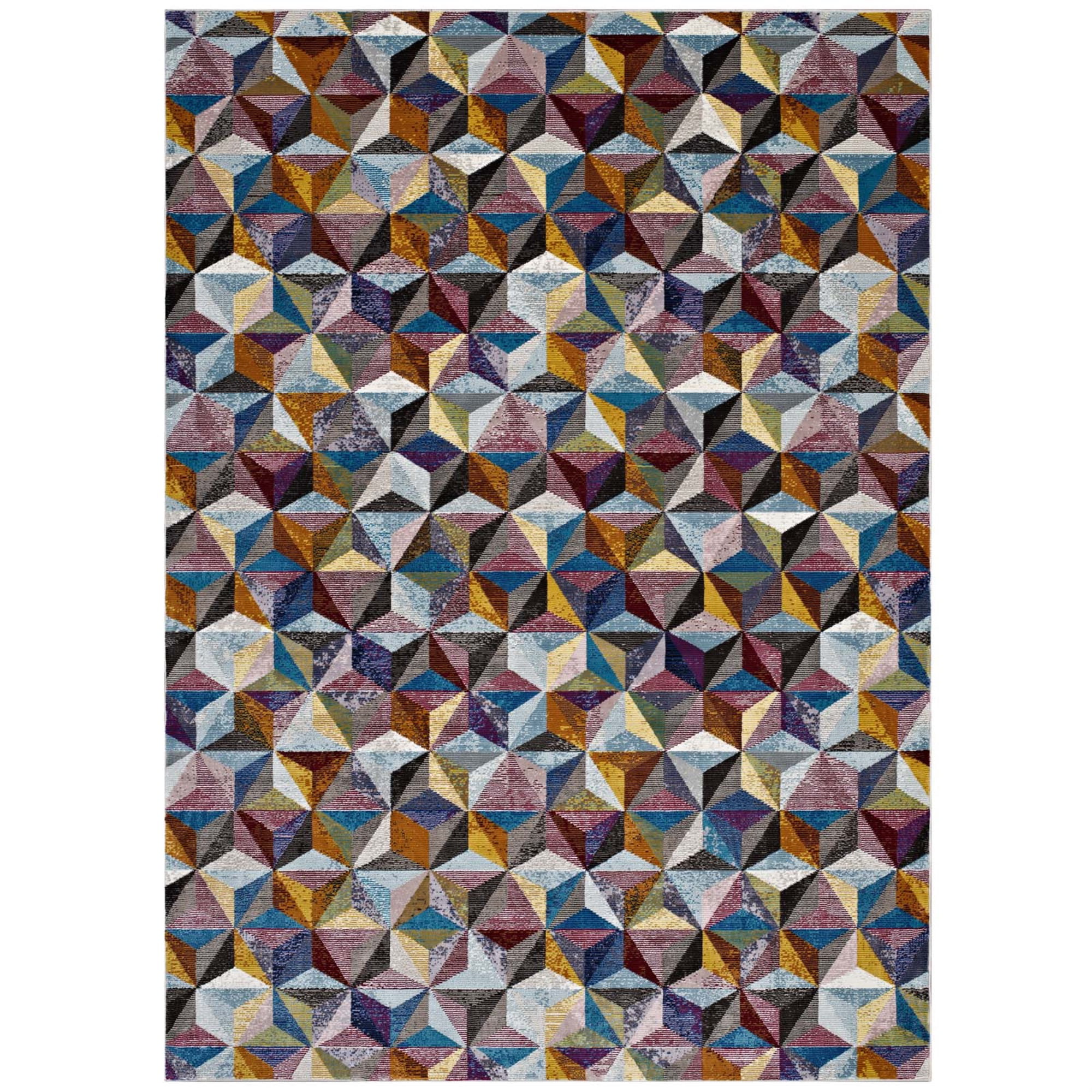 Multicolored Ergode Lavendula Triangle Mosaic 5x8 Area Rug 